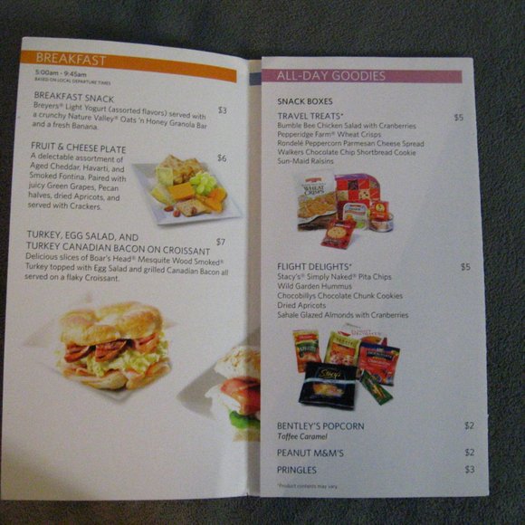 Delta Air Lines 2010 Airplane Menu - Picture 3 of 7
